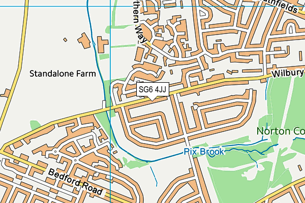 SG6 4JJ map - OS VectorMap District (Ordnance Survey) SG6 4JJ map - OS VectorMap District (Ordnance Survey)