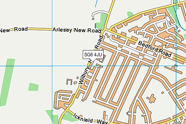 SG6 4JU map - OS VectorMap District (Ordnance Survey) SG6 4JU map - OS VectorMap District (Ordnance Survey)