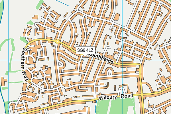SG6 4LZ map - OS VectorMap District (Ordnance Survey) SG6 4LZ map - OS VectorMap District (Ordnance Survey)