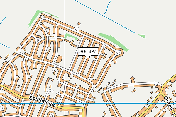 SG6 4PZ map - OS VectorMap District (Ordnance Survey) SG6 4PZ map - OS VectorMap District (Ordnance Survey)