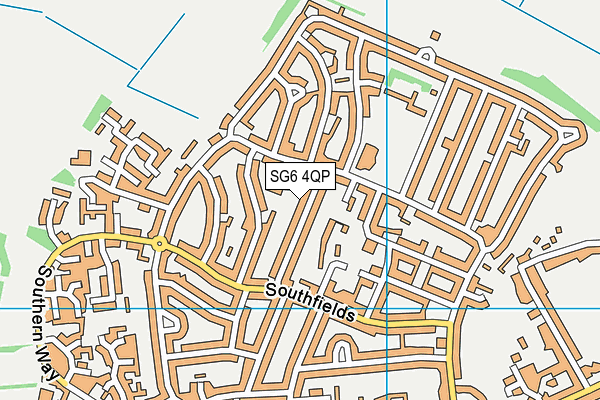 SG6 4QP map - OS VectorMap District (Ordnance Survey) SG6 4QP map - OS VectorMap District (Ordnance Survey)