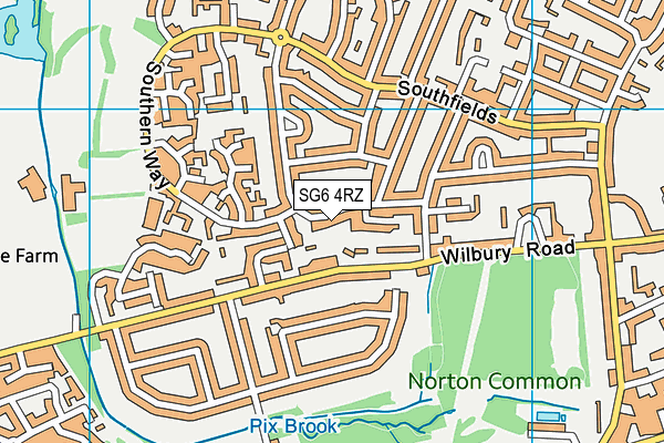 SG6 4RZ map - OS VectorMap District (Ordnance Survey) SG6 4RZ map - OS VectorMap District (Ordnance Survey)