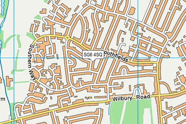 SG6 4SQ map - OS VectorMap District (Ordnance Survey) SG6 4SQ map - OS VectorMap District (Ordnance Survey)