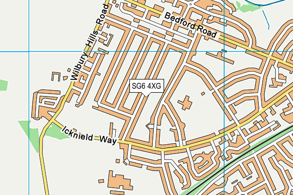 SG6 4XG map - OS VectorMap District (Ordnance Survey) SG6 4XG map - OS VectorMap District (Ordnance Survey)