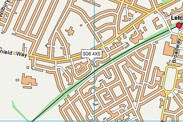 SG6 4XS map - OS VectorMap District (Ordnance Survey) SG6 4XS map - OS VectorMap District (Ordnance Survey)