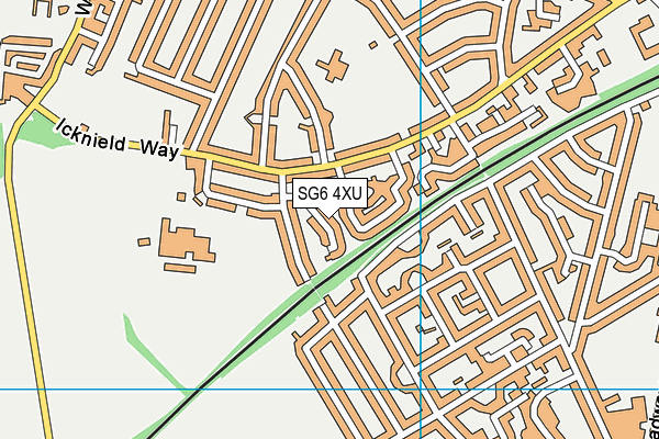 SG6 4XU map - OS VectorMap District (Ordnance Survey) SG6 4XU map - OS VectorMap District (Ordnance Survey)