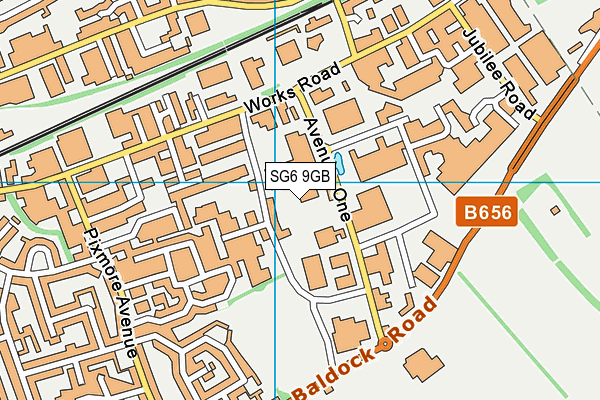 SG6 9GB map - OS VectorMap District (Ordnance Survey) SG6 9GB map - OS VectorMap District (Ordnance Survey)