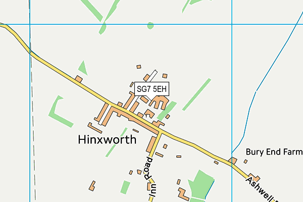 SG7 5EH map - OS VectorMap District (Ordnance Survey)
