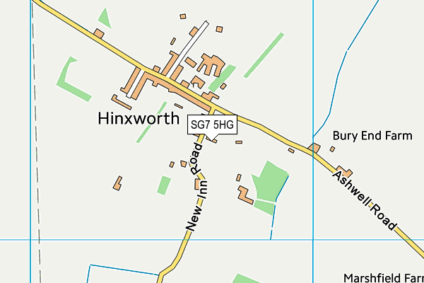 SG7 5HG map - OS VectorMap District (Ordnance Survey) SG7 5HG map - OS VectorMap District (Ordnance Survey)