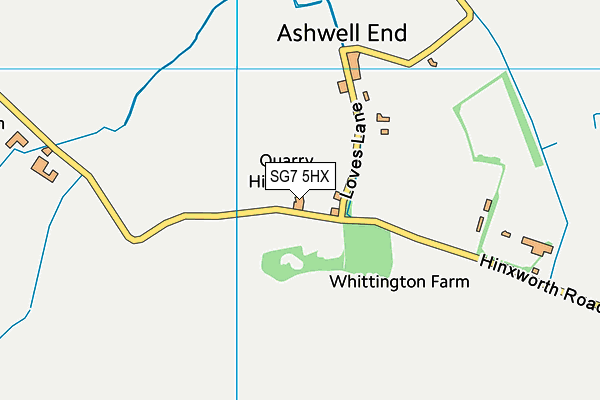 SG7 5HX map - OS VectorMap District (Ordnance Survey)