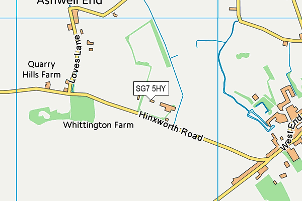 SG7 5HY map - OS VectorMap District (Ordnance Survey) SG7 5HY map - OS VectorMap District (Ordnance Survey)