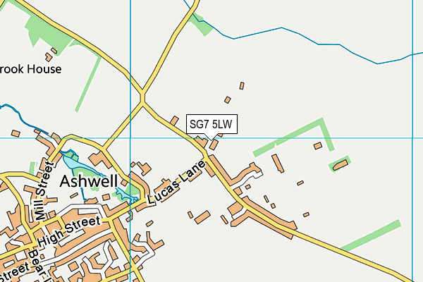 SG7 5LW map - OS VectorMap District (Ordnance Survey) SG7 5LW map - OS VectorMap District (Ordnance Survey)