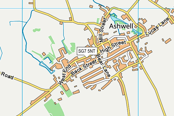 SG7 5NT map - OS VectorMap District (Ordnance Survey) SG7 5NT map - OS VectorMap District (Ordnance Survey)