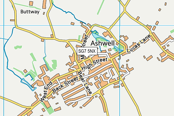 SG7 5NX map - OS VectorMap District (Ordnance Survey) SG7 5NX map - OS VectorMap District (Ordnance Survey)