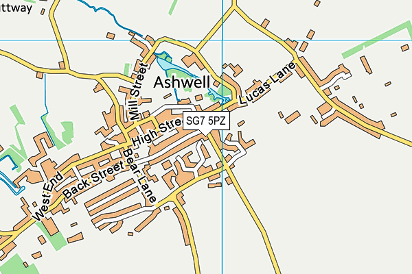 SG7 5PZ map - OS VectorMap District (Ordnance Survey) SG7 5PZ map - OS VectorMap District (Ordnance Survey)
