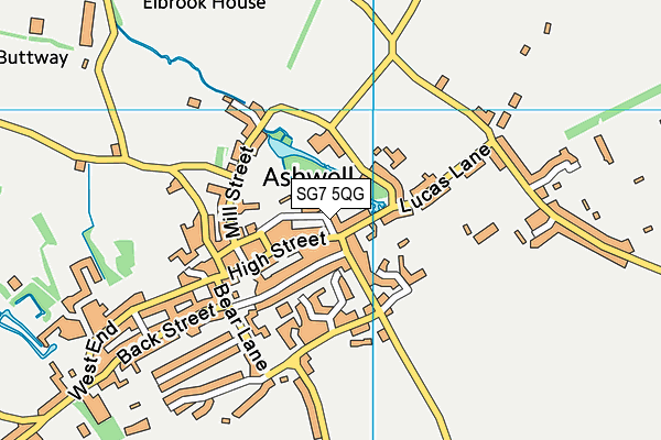 SG7 5QG map - OS VectorMap District (Ordnance Survey) SG7 5QG map - OS VectorMap District (Ordnance Survey)