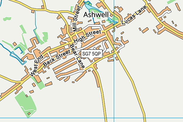 SG7 5QP map - OS VectorMap District (Ordnance Survey) SG7 5QP map - OS VectorMap District (Ordnance Survey)