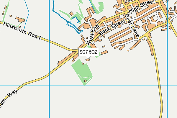 SG7 5QZ map - OS VectorMap District (Ordnance Survey) SG7 5QZ map - OS VectorMap District (Ordnance Survey)