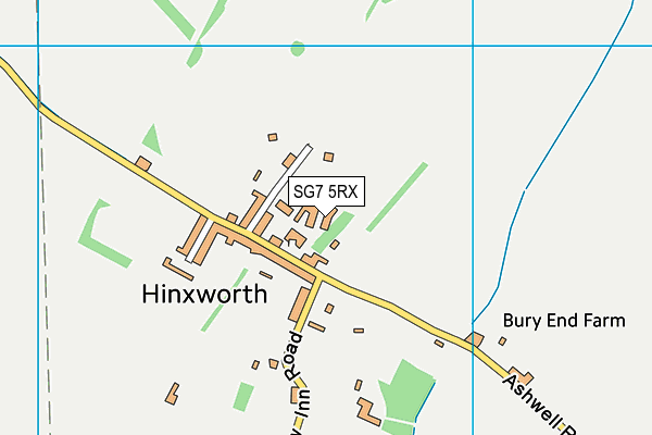 SG7 5RX map - OS VectorMap District (Ordnance Survey) SG7 5RX map - OS VectorMap District (Ordnance Survey)