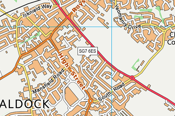 SG7 6ES map - OS VectorMap District (Ordnance Survey) SG7 6ES map - OS VectorMap District (Ordnance Survey)