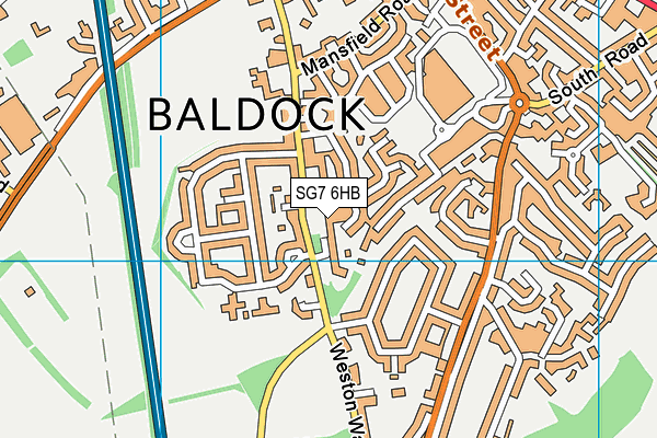 SG7 6HB map - OS VectorMap District (Ordnance Survey)