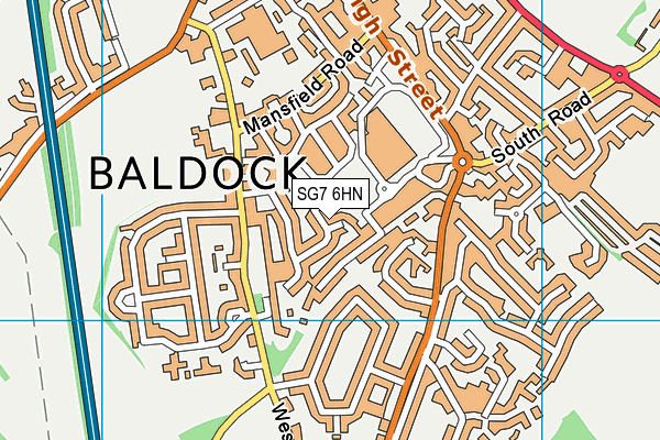 SG7 6HN map - OS VectorMap District (Ordnance Survey)