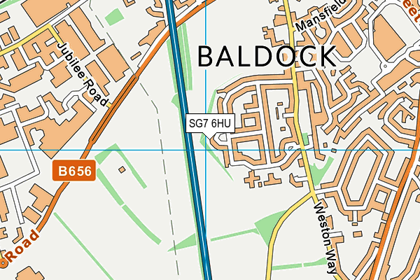 SG7 6HU map - OS VectorMap District (Ordnance Survey)