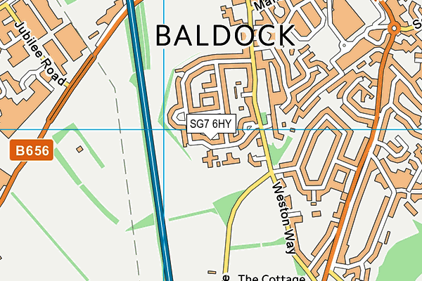 SG7 6HY map - OS VectorMap District (Ordnance Survey)
