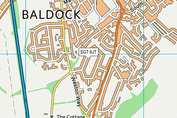 SG7 6JT map - OS VectorMap District (Ordnance Survey) SG7 6JT map - OS VectorMap District (Ordnance Survey)