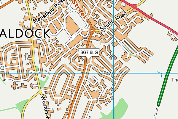 SG7 6LG map - OS VectorMap District (Ordnance Survey) SG7 6LG map - OS VectorMap District (Ordnance Survey)