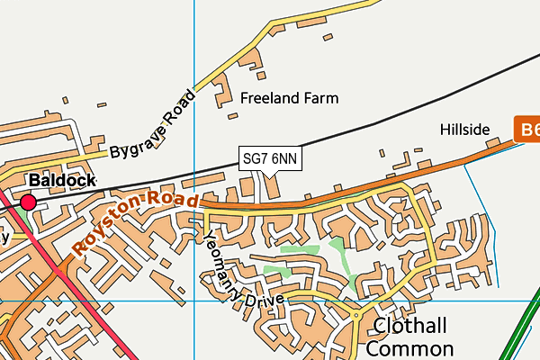 SG7 6NN map - OS VectorMap District (Ordnance Survey) SG7 6NN map - OS VectorMap District (Ordnance Survey)