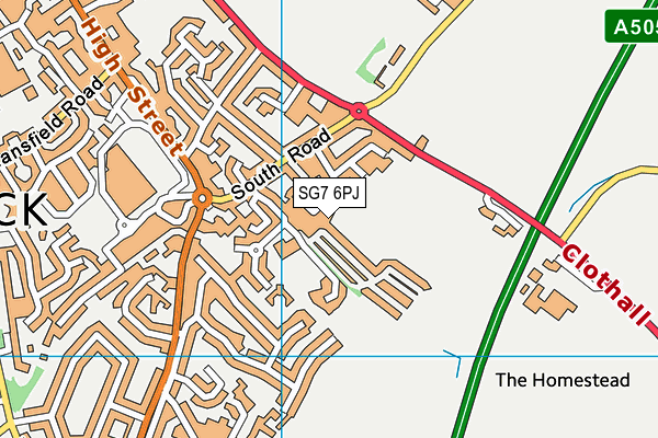 SG7 6PJ map - OS VectorMap District (Ordnance Survey) SG7 6PJ map - OS VectorMap District (Ordnance Survey)
