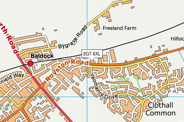 SG7 6XL map - OS VectorMap District (Ordnance Survey) SG7 6XL map - OS VectorMap District (Ordnance Survey)