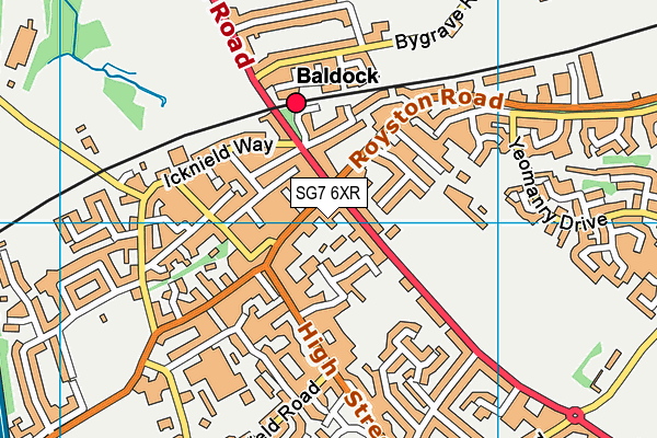 SG7 6XR map - OS VectorMap District (Ordnance Survey) SG7 6XR map - OS VectorMap District (Ordnance Survey)