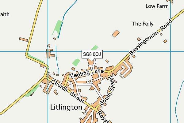 SG8 0QJ map - OS VectorMap District (Ordnance Survey) SG8 0QJ map - OS VectorMap District (Ordnance Survey)
