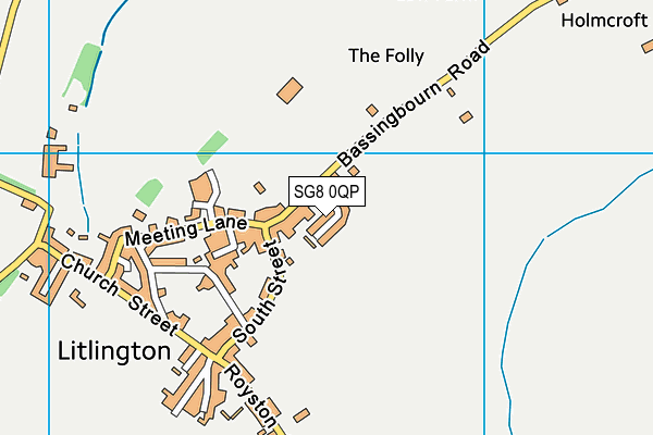 SG8 0QP map - OS VectorMap District (Ordnance Survey) SG8 0QP map - OS VectorMap District (Ordnance Survey)