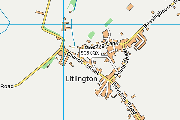 SG8 0QX map - OS VectorMap District (Ordnance Survey) SG8 0QX map - OS VectorMap District (Ordnance Survey)