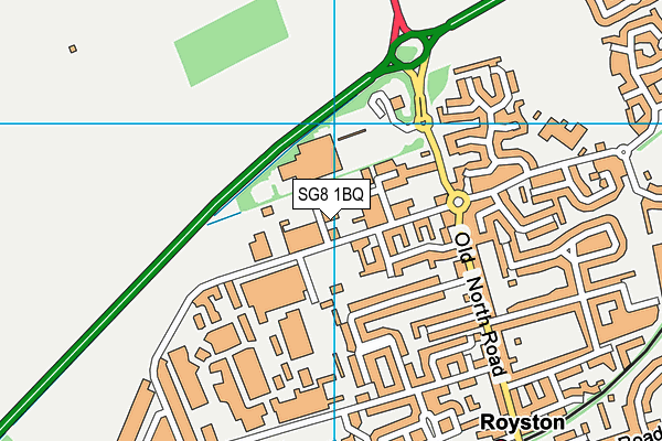 SG8 1BQ map - OS VectorMap District (Ordnance Survey) SG8 1BQ map - OS VectorMap District (Ordnance Survey)