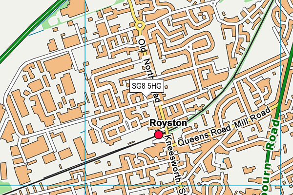 SG8 5HG map - OS VectorMap District (Ordnance Survey) SG8 5HG map - OS VectorMap District (Ordnance Survey)