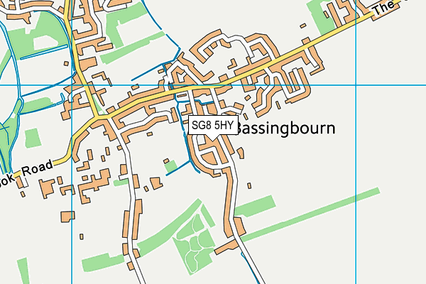 SG8 5HY map - OS VectorMap District (Ordnance Survey)
