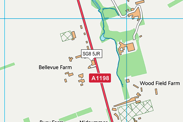 SG8 5JR map - OS VectorMap District (Ordnance Survey) SG8 5JR map - OS VectorMap District (Ordnance Survey)