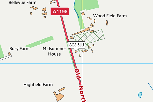 SG8 5JU map - OS VectorMap District (Ordnance Survey)