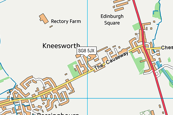 SG8 5JX map - OS VectorMap District (Ordnance Survey)