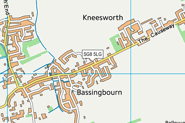 SG8 5LG map - OS VectorMap District (Ordnance Survey) SG8 5LG map - OS VectorMap District (Ordnance Survey)