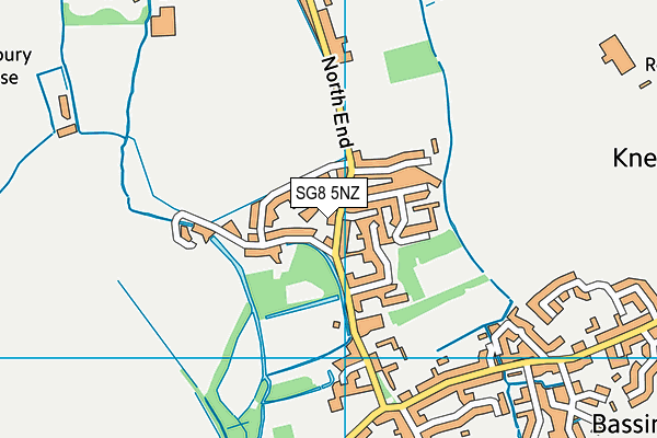 SG8 5NZ map - OS VectorMap District (Ordnance Survey) SG8 5NZ map - OS VectorMap District (Ordnance Survey)