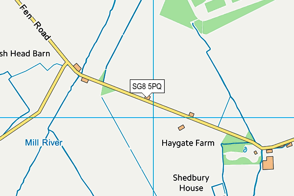 SG8 5PQ map - OS VectorMap District (Ordnance Survey) SG8 5PQ map - OS VectorMap District (Ordnance Survey)