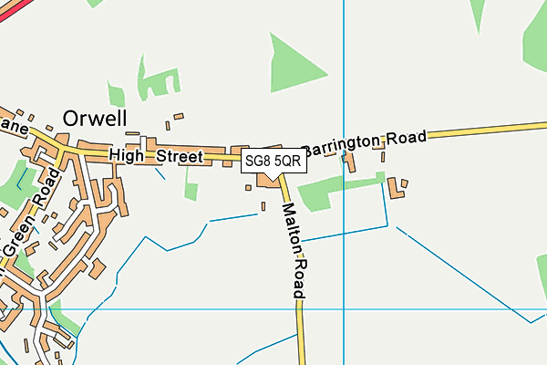 SG8 5QR map - OS VectorMap District (Ordnance Survey)