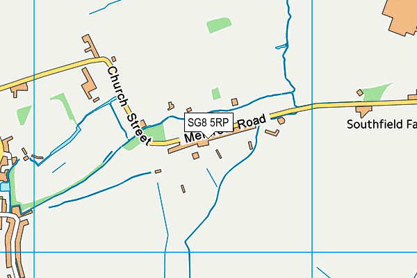 SG8 5RP map - OS VectorMap District (Ordnance Survey) SG8 5RP map - OS VectorMap District (Ordnance Survey)