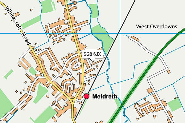 SG8 6JX map - OS VectorMap District (Ordnance Survey)