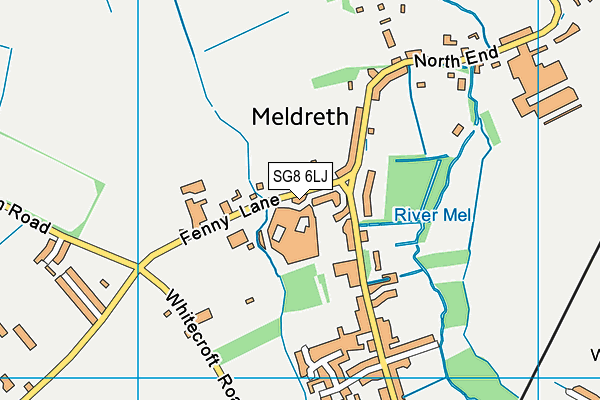 SG8 6LJ map - OS VectorMap District (Ordnance Survey)